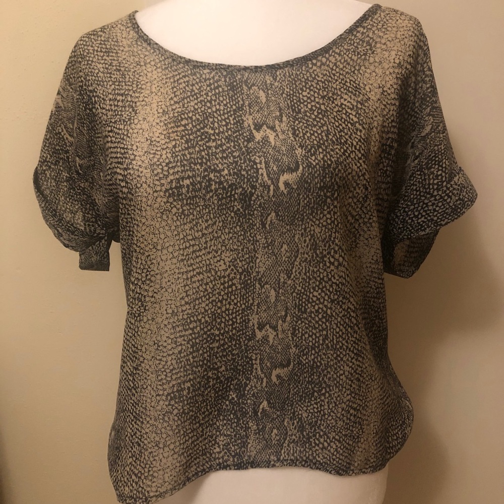 Lucca Couture Blouse with cutout back detail.